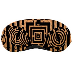 Wooden Cat Face Line Arrow Mask Plaid Sleeping Masks