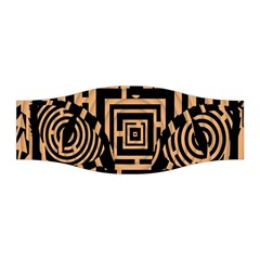 Wooden Cat Face Line Arrow Mask Plaid Stretchable Headband