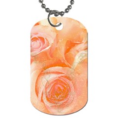 Flower Power, Wonderful Roses, Vintage Design Dog Tag (one Side) by FantasyWorld7