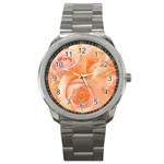 Flower Power, Wonderful Roses, Vintage Design Sport Metal Watch