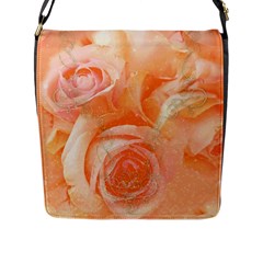 Flower Power, Wonderful Roses, Vintage Design Flap Messenger Bag (l)  by FantasyWorld7