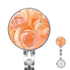 Flower Power, Wonderful Roses, Vintage Design Stainless Steel Nurses Watch by FantasyWorld7