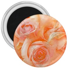 Flower Power, Wonderful Roses, Vintage Design 3  Magnets by FantasyWorld7