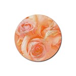 Flower Power, Wonderful Roses, Vintage Design Rubber Round Coaster (4 pack)  Front