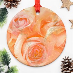 Flower Power, Wonderful Roses, Vintage Design Round Ornament (two Sides) by FantasyWorld7