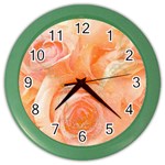 Flower Power, Wonderful Roses, Vintage Design Color Wall Clocks Front