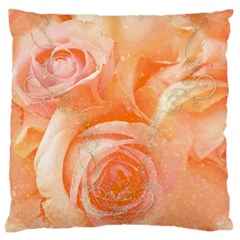 Flower Power, Wonderful Roses, Vintage Design Large Cushion Case (two Sides) by FantasyWorld7