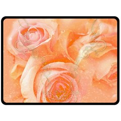 Flower Power, Wonderful Roses, Vintage Design Double Sided Fleece Blanket (large)  by FantasyWorld7