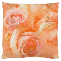 Flower Power, Wonderful Roses, Vintage Design Large Flano Cushion Case (one Side) by FantasyWorld7