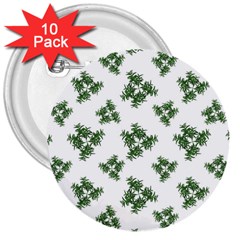 Nature Motif Pattern Design 3  Buttons (10 Pack)  by dflcprints