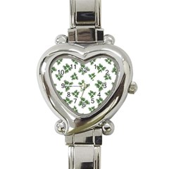 Nature Motif Pattern Design Heart Italian Charm Watch by dflcprints