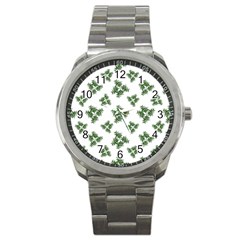 Nature Motif Pattern Design Sport Metal Watch by dflcprints