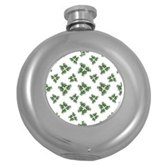 Nature Motif Pattern Design Round Hip Flask (5 Oz) by dflcprints