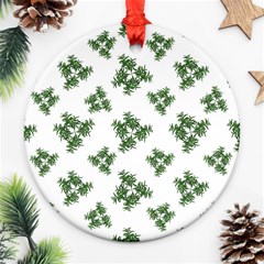 Nature Motif Pattern Design Round Ornament (two Sides)