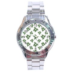 Nature Motif Pattern Design Stainless Steel Analogue Watch by dflcprints