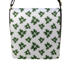 Nature Motif Pattern Design Flap Messenger Bag (l)  by dflcprints