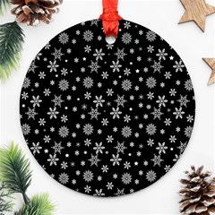 Xmas pattern Round Ornament (Two Sides)