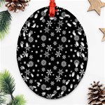 Xmas pattern Ornament (Oval Filigree) Front