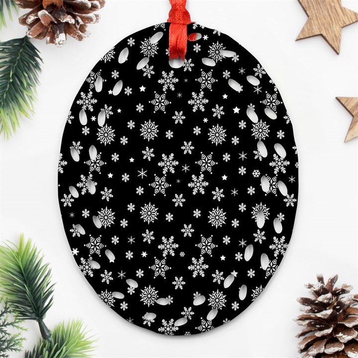 Xmas pattern Ornament (Oval Filigree)