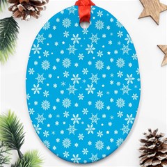 Xmas Pattern Oval Ornament (two Sides) by Valentinaart