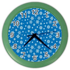 Xmas Pattern Color Wall Clocks by Valentinaart