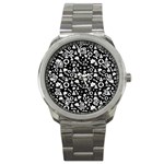 Xmas pattern Sport Metal Watch Front