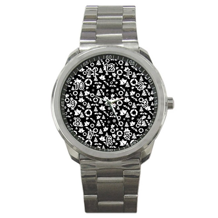 Xmas pattern Sport Metal Watch