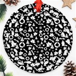 Xmas pattern Ornament (Round Filigree) Front