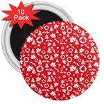 Xmas pattern 3  Magnets (10 pack)  Front