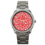 Xmas pattern Sport Metal Watch Front