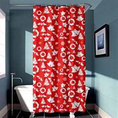 Xmas Pattern Shower Curtain 36  X 72  (stall)  by Valentinaart