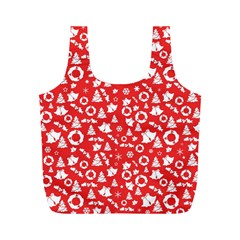 Xmas Pattern Full Print Recycle Bags (m)  by Valentinaart