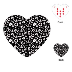 Xmas Pattern Playing Cards (heart)  by Valentinaart