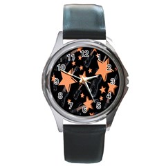 Guitar Star Rain Round Metal Watch by SpaceyQT