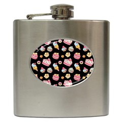 Sweet Pattern Hip Flask (6 Oz) by Valentinaart