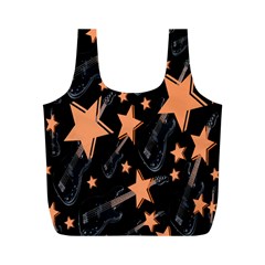 Guitar Star Rain Full Print Recycle Bags (m)  by SpaceyQT