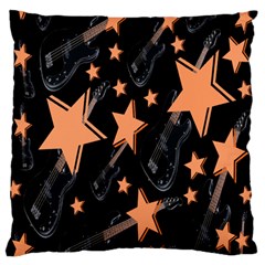 Guitar Star Rain Large Flano Cushion Case (two Sides) by SpaceyQT