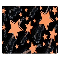 Guitar Star Rain Double Sided Flano Blanket (small)  by SpaceyQT