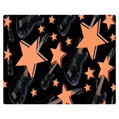 Guitar Star Rain Double Sided Flano Blanket (medium)  by SpaceyQT