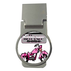 Biker Babe Money Clips (round)  by SpaceyQT