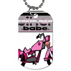 Biker Babe Dog Tag (two Sides) by SpaceyQT