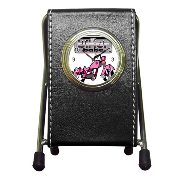 Biker Babe Pen Holder Desk Clocks