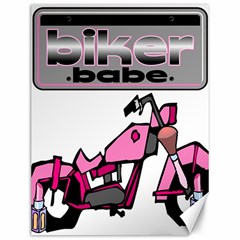 Biker Babe Canvas 12  X 16  