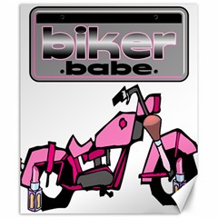 Biker Babe Canvas 20  X 24   by SpaceyQT