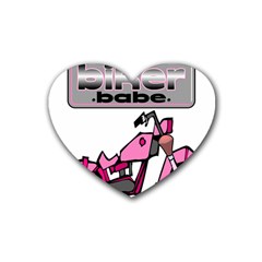 Biker Babe Heart Coaster (4 Pack)  by SpaceyQT