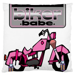 Biker Babe Large Cushion Case (two Sides) by SpaceyQT