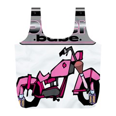 Biker Babe Full Print Recycle Bags (l)  by SpaceyQT