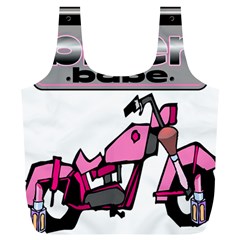 Biker Babe Full Print Recycle Bags (l)  by SpaceyQT