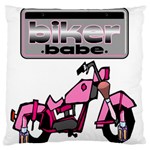 Biker Babe Standard Flano Cushion Case (One Side) Front