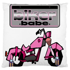 Biker Babe Standard Flano Cushion Case (two Sides) by SpaceyQT